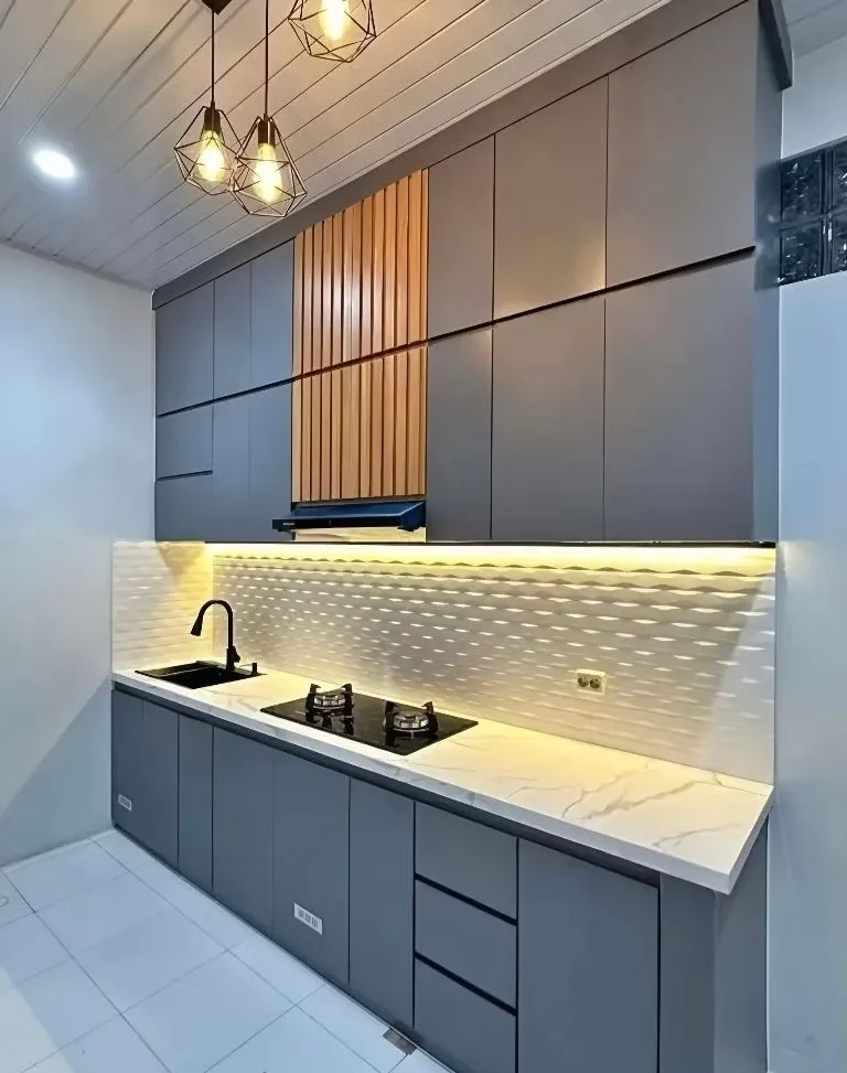 Proyek Kitchen Set Klien — Kitchen set minimalis dari pengerjaan terbaru di Palu Kota Palu Ruang Senawa
